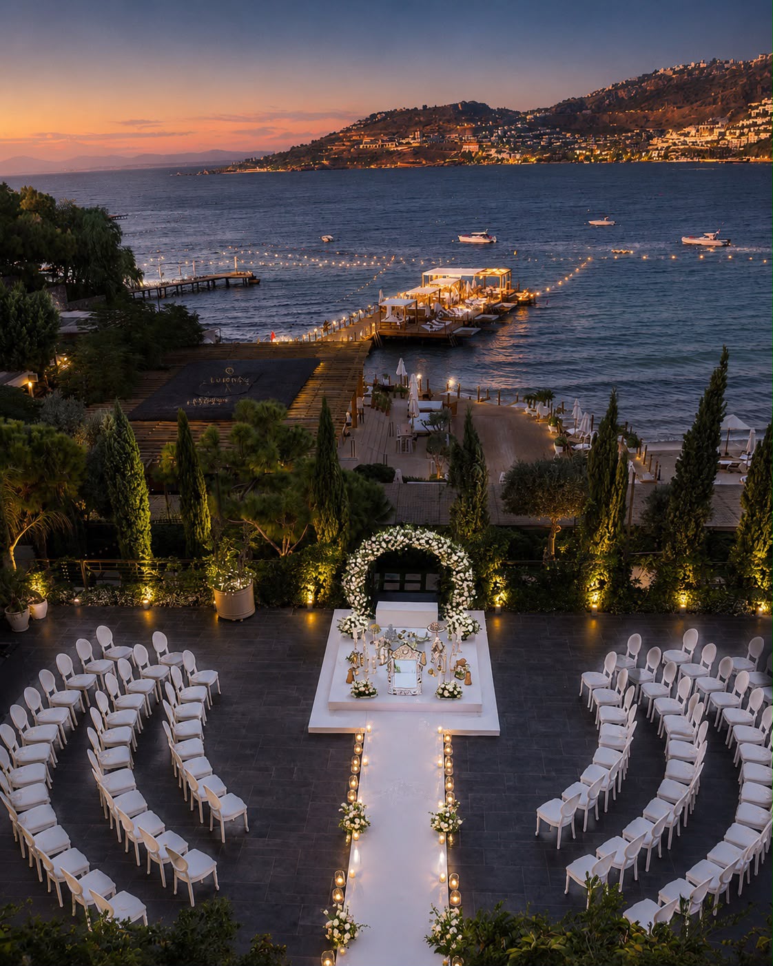 Sofreh Aghd and Henna night setup for Persian weddings in Istanbul